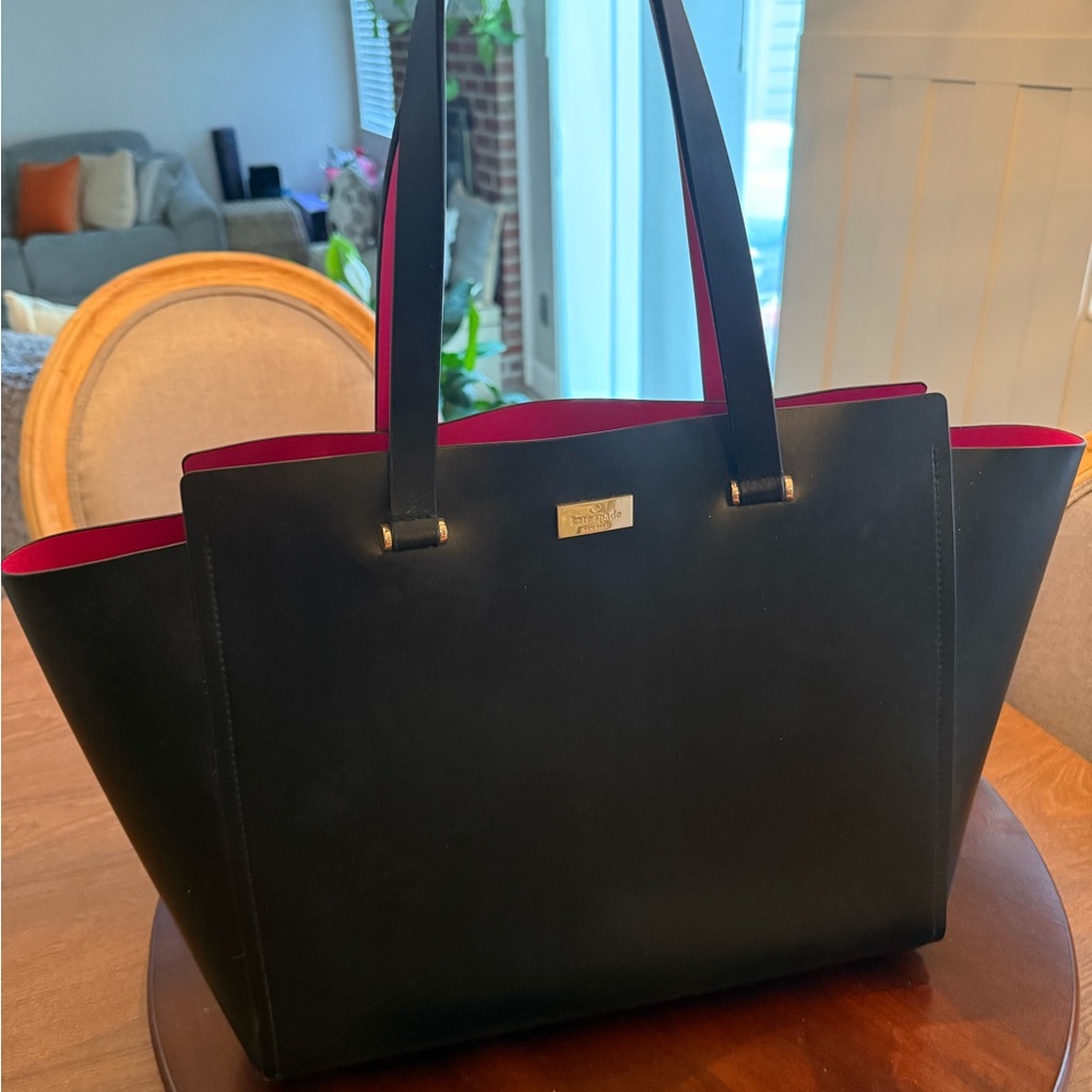 Kate Spade Black Shoulder Bag with Red Interior